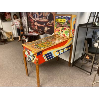 Rare vintage antique 1953 Williams Struggle Buggies woodrail pinball machine